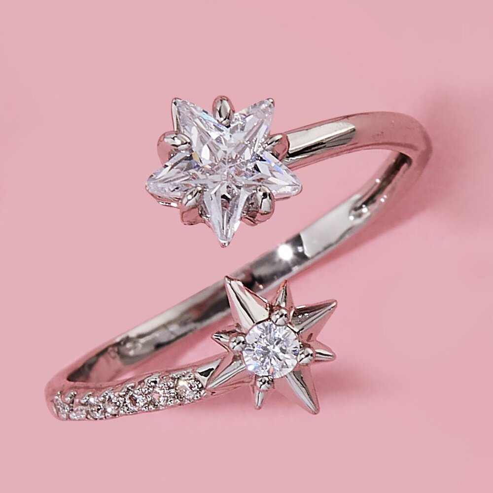 Star ring by Charmed Aroma,  size 6, Celestial Ring Collection